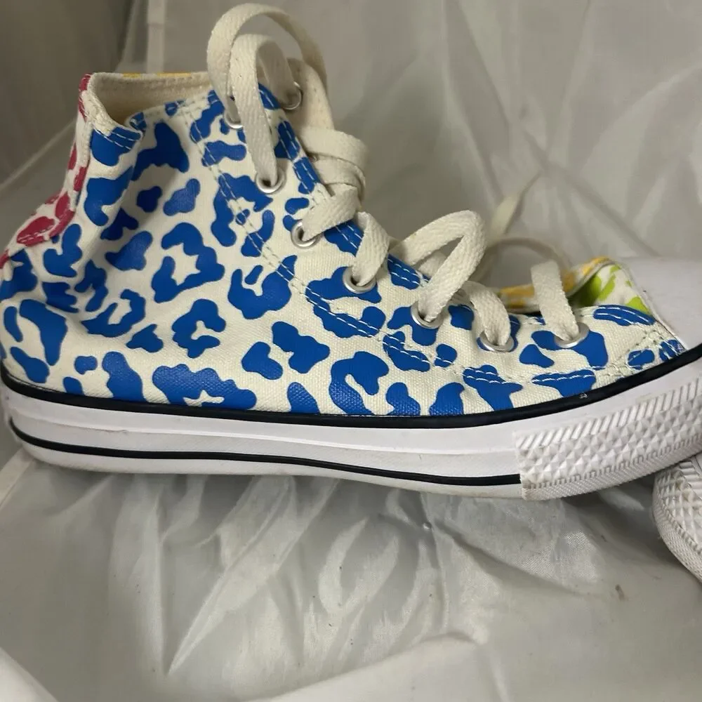 Converse Chuck Taylor All Star Hi Top Leopard Print Kids Youth US 4 EU 36 Canvas
